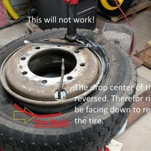Reverse drop center rim with 17.5 and 19.5 s siz