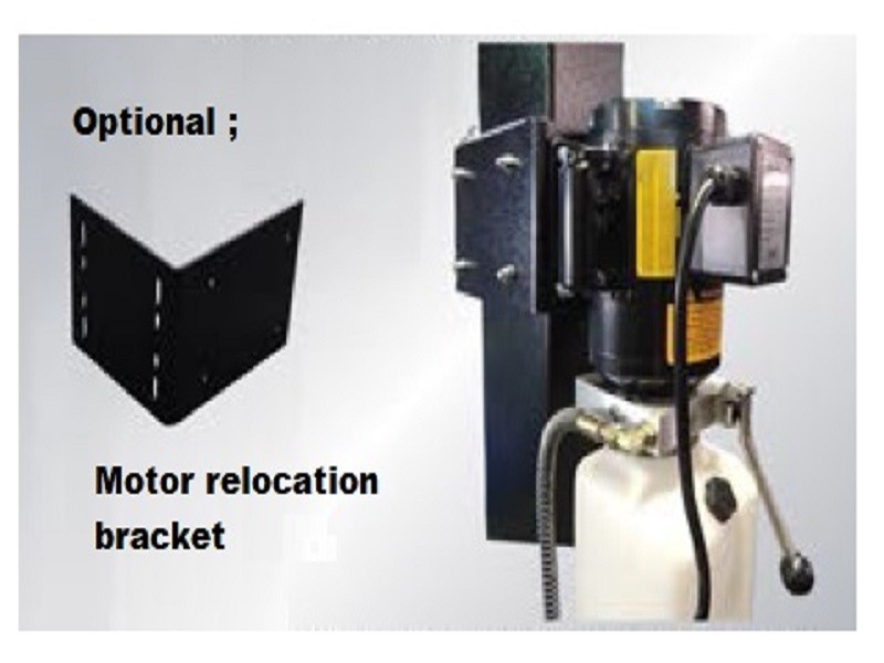 Optional motor relocation bracket pic
