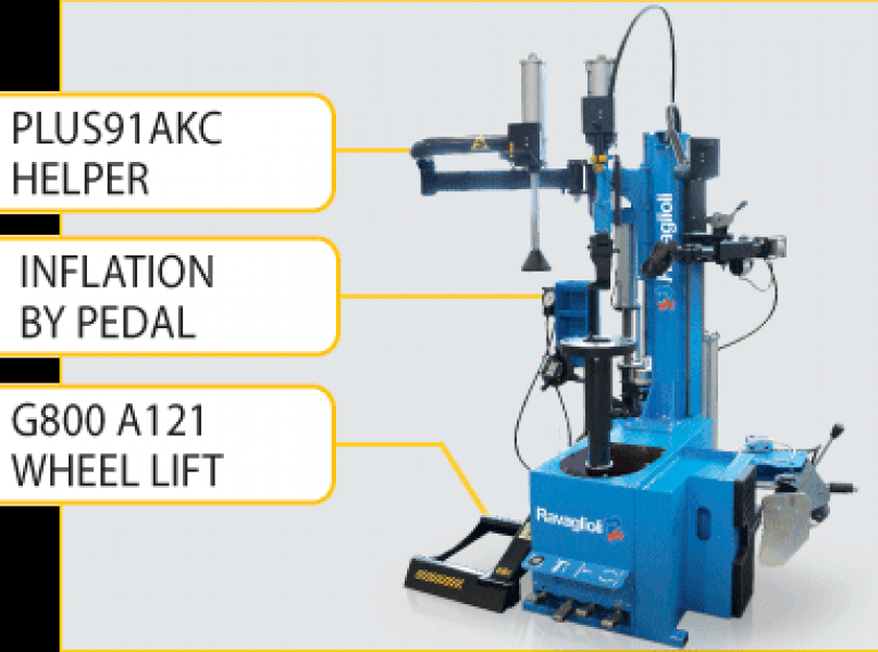 RAVAGLIOLI MEMORY LEVERLESS Tire Changer